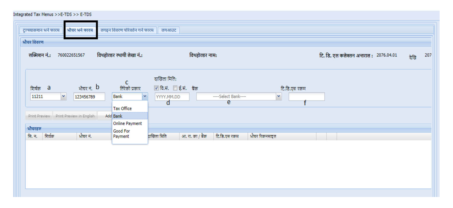 Process of ETDS Filling